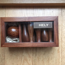 NEW IN PRESENTATION CASE HANDCRAFTED WOODEN TABLE SKITTLES ADULT EXECUTIVE GAMES