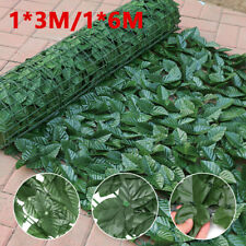 6m Artificial Ivy Leaf Screening Trellis Hedge Garden Fence Wall Balcony Privacy