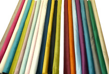 PLUSH PLAIN VELVET Upholstery Cushion Curtain Fabric and Buttons 35 COLOURS