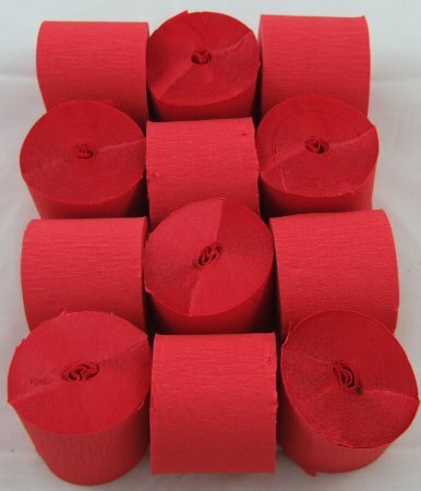 Red crepe paper each - red,