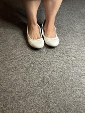 Ballerina Pumps White Flat