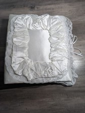 Vintage 80s 90s Lace Puffed Wedding Photo Album Romantic W/ 23 New Photo Pages