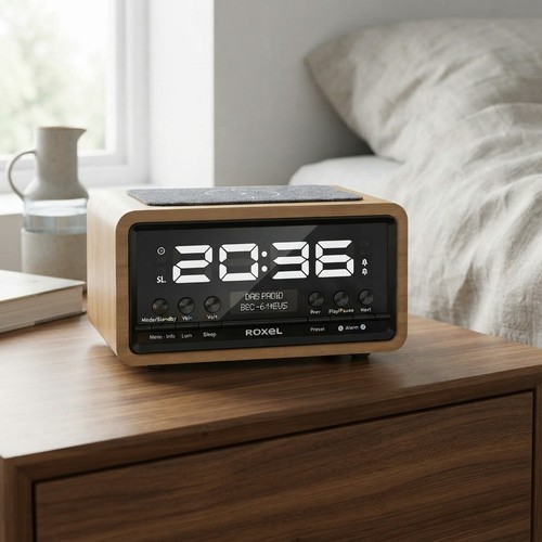 Elegant oak dual alarm - elegant,