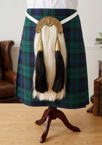Scottish sporran white fur - sporran,