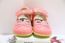 LIVIE & LUCA 'BOW' GIRLS CORAL SMOOTH LEATHER SANDALS SIZE UK 6 EU 23 US 7