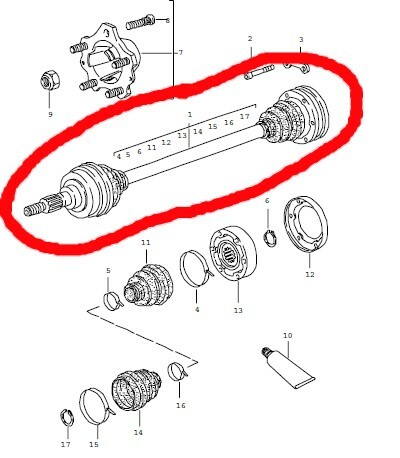Rear axle seeds - for, porsche
