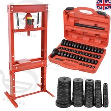 20 Ton H-Frame Workshop Garage Hydraulic Shop Press & 52 Pcs Bearing Bush Driver