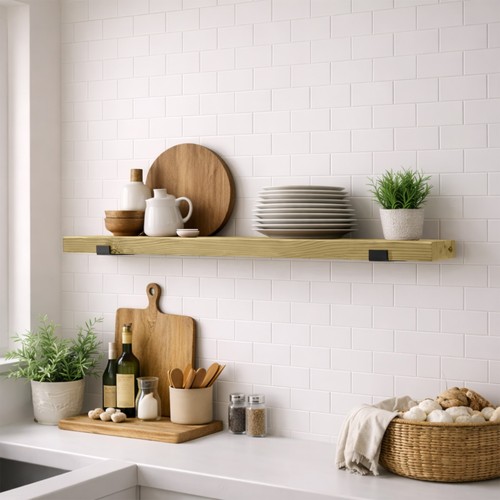 Mkgt solid wood floating shelf - solid,