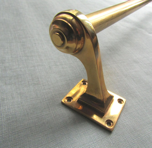 Rustic brass towel rail - towel,