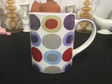 Whittard Of Chelsea Large Mug Spotty Polka Dot Colourful Design 11cm Tall