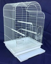Anna White Large Cockatiel Cage Bird Cage with Perch & Accessories 70x48x36cm
