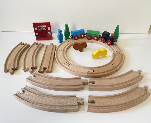 Wooden train with - with, carriages