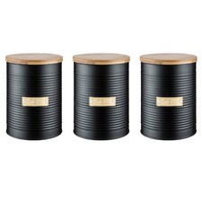 Typhoon Living Otto Black Tea Coffee Sugar Storage Set