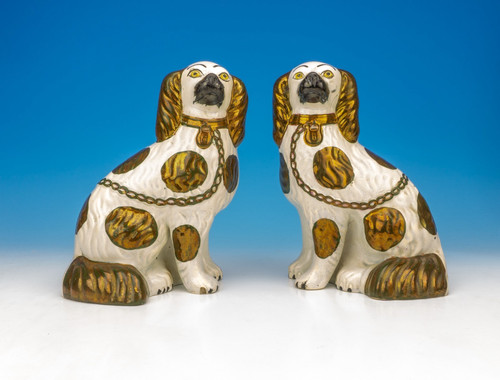 Antique pair staffordshire - antique,