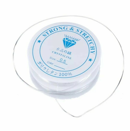 Clear nylon beading - clear, elastic