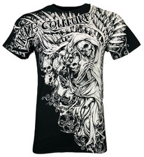 XTREME COUTURE by AFFLICTION Men's T-Shirt NEMESIS Skulls Biker Black S-5XL
