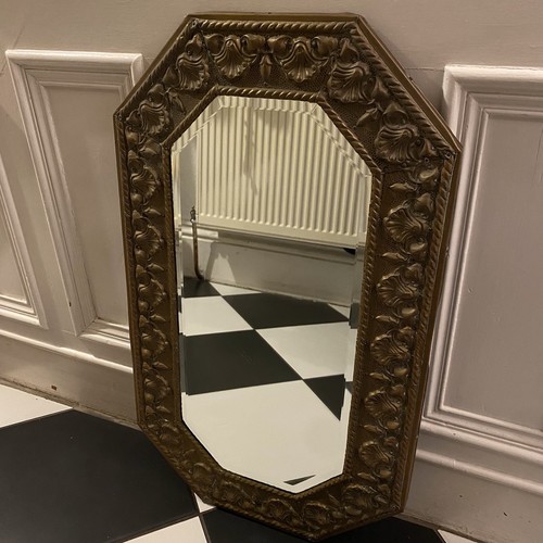 Vintage embossed metal gold - metal,