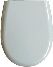Oval shaped SOFT CLOSE 35.5cm-wide Plastic Seat in CHAMPAGNE or WHISPER GREY