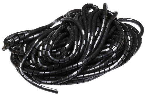 Spiral cable wrap - spiral, black