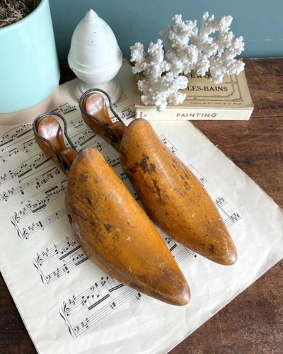 Pair vintage wooden - of,