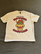 NEW 2XL Nintendo This Is My Bowser Costume Video Game White T Shirt-