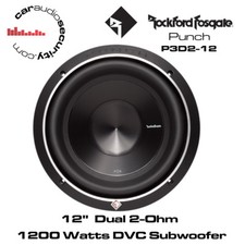 Rockford Fosgate Punch P3D2-12 12" Punch P3 2-Ohm DVC Car Subwoofer 1200 Watts