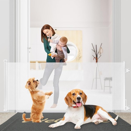 Retractable stair gate - retractable, for