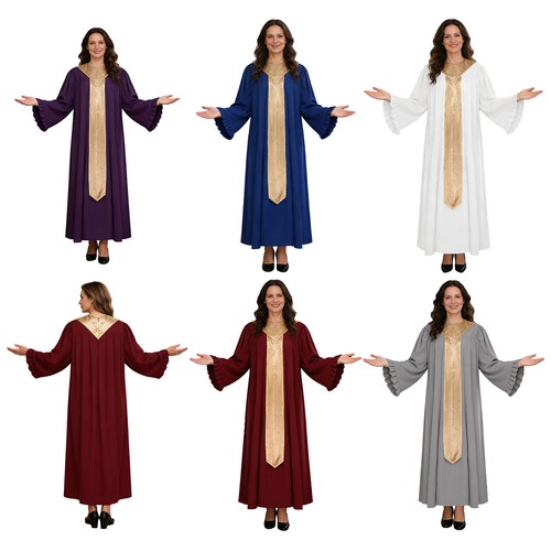 Women choir robe flared long - flared,