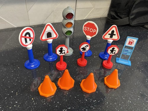 Toy roadworks items signs - toy, -signs