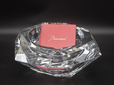 BACCARAT CRYSTAL LARGE CIGAR ASHTRAY 4.5 LBS ASYMMETRICAL FACETED DESIGN FRANCE