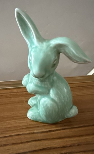 Vintage art deco green - art, rabbit