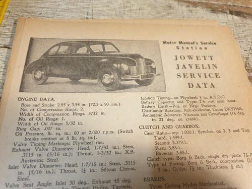 1950 jowett javelin original - ,