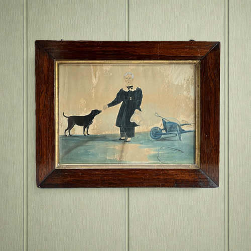 Antique folk art painting - antique,