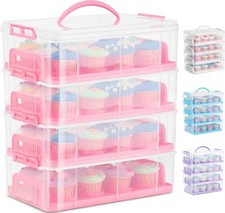 SG Traders Cupcake Carrier with Lid Lockable Cupcake Box Bake Cake Holder
