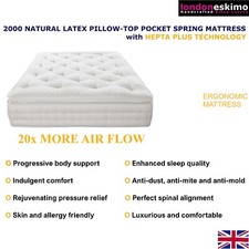 Latex Mattress Pocket Spring Pillow-Top 3FT 4FT6 Double 5FT King 6FT Super King