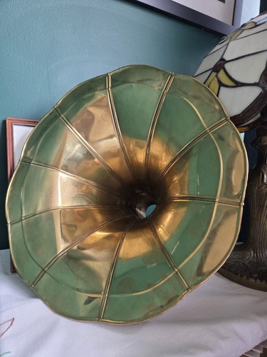 Antique brass gramophone - brass,