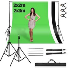 3M Backdrop Stand Kit Heavy Duty Photography Green Screen Background Studio