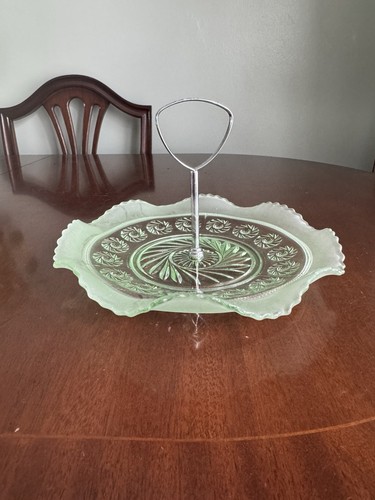 Vintage green glass - vintage, serving