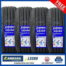 4X New 205 55 16 LANDSAIL LS388 91V 205/55R16 2055516 *B/B RATED* (4 TYRES)