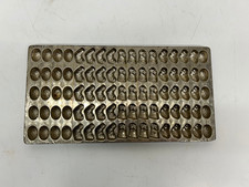 Vtg Metal Tray Chocolate Mold Candy 85 Molds Easter Bunny Rabbit Hen Egg Bird