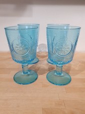 Set of 4 Blue Wine/Gin