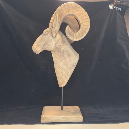 Large wooden rams head - large,