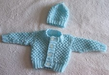 Hand knitted patterned