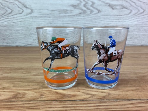 Vintage horse racing glass - racing,