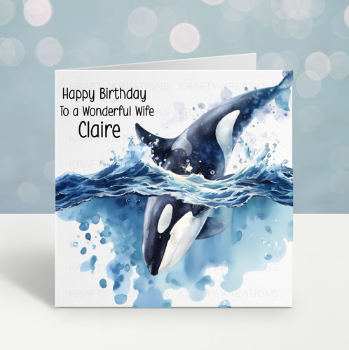 Diving orca whale birthday - whale,