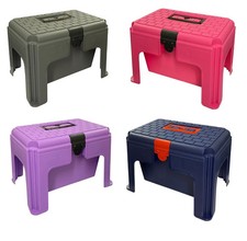Horse Grooming Tack Box Large (Pink, Blue, Purple or Grey Step Up Storage Box)