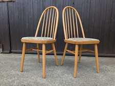 Vintage Dining Chair Ercol 70s Chair Wood Danish Windsor Chair 60s 1/14