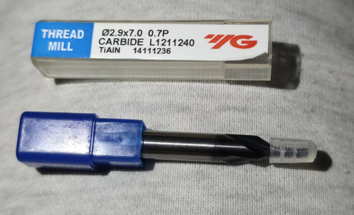 Carbide thread mill 2 9mm - carbide,