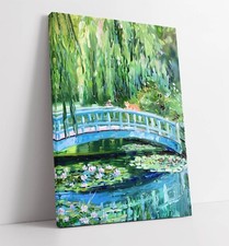 CUTE CAT ON BRIDGE MONET STYLE