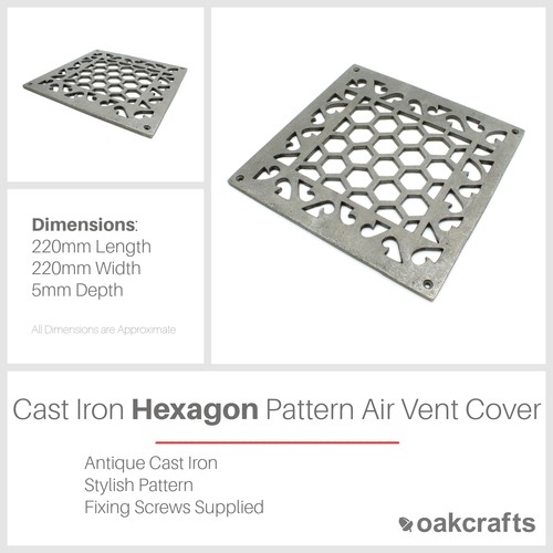 Antique cast iron hexagon air - hexagon,